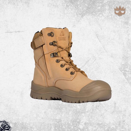 Mongrel 561050 - Zip Side High Ankle Boot - Wheat