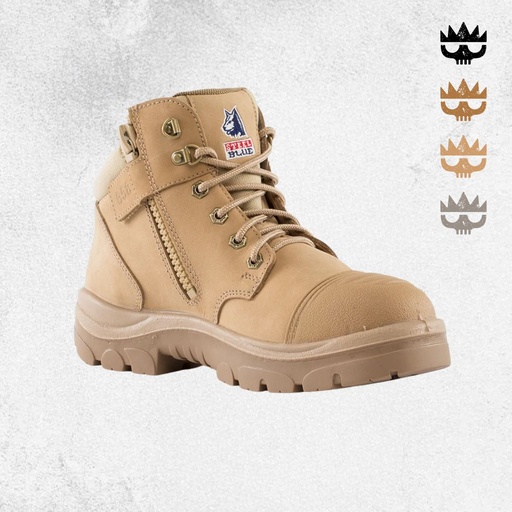 Steel Blue Parkes Zip Scuff TPU Boots