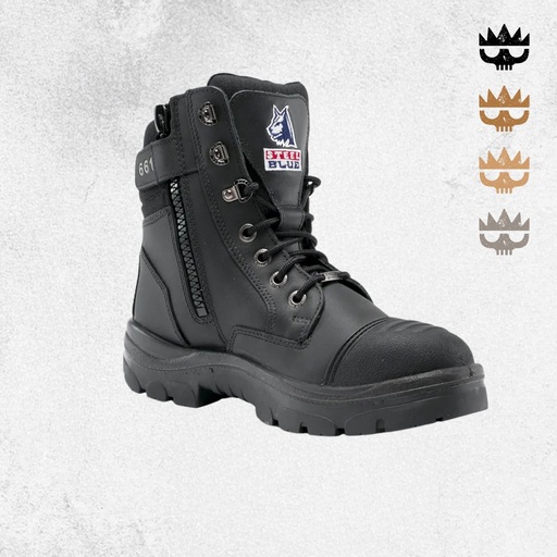 Steel Blue Southern Cross Zip TPU Boots