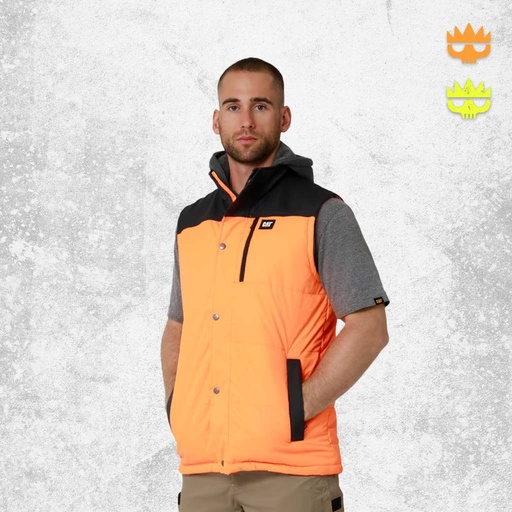 CAT Hi-Vis Hooded Work Vest